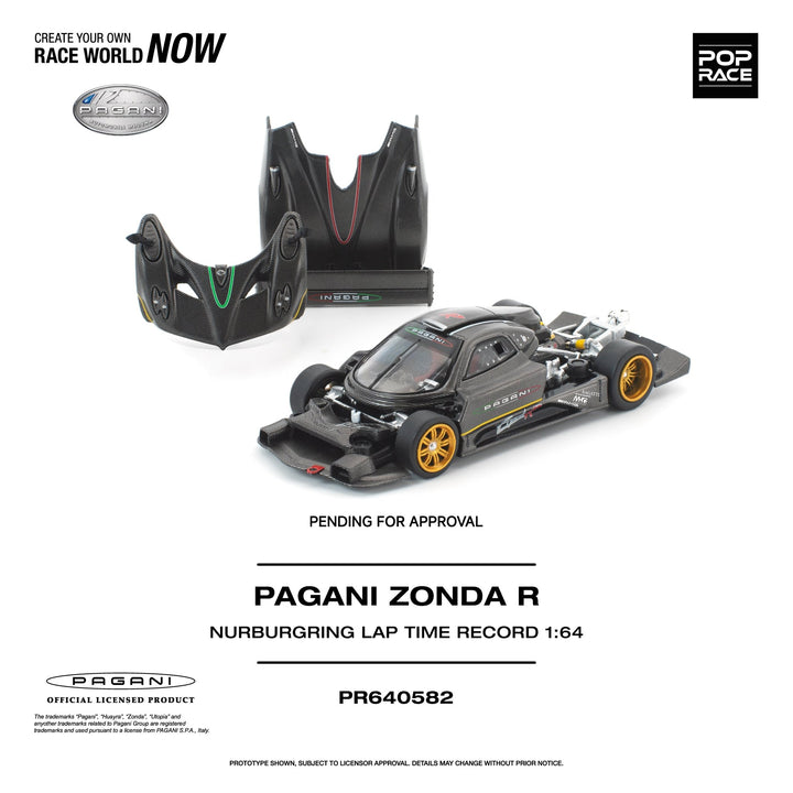 *Pre-Order* Pop Race - Pagani Zonda R - Nurburgring Lap Time Record - Top CollectiblesDiecastPop Race