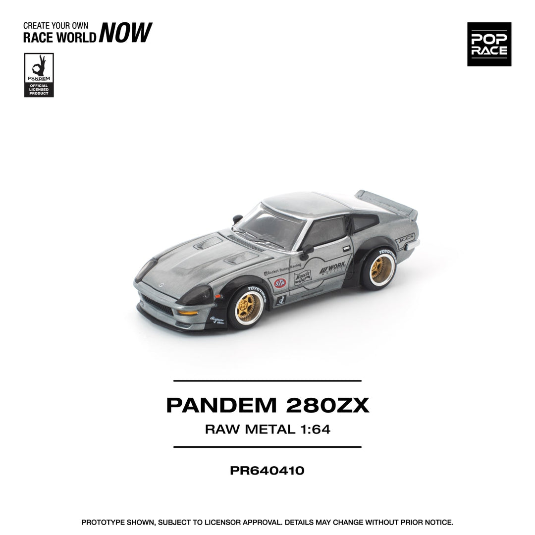 *Pre - Order* Pop Race - Pandem 280ZX - Raw Metal - Top CollectiblesDiecastPop Race