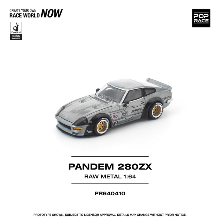 *Pre - Order* Pop Race - Pandem 280ZX - Raw Metal - Top CollectiblesDiecastPop Race