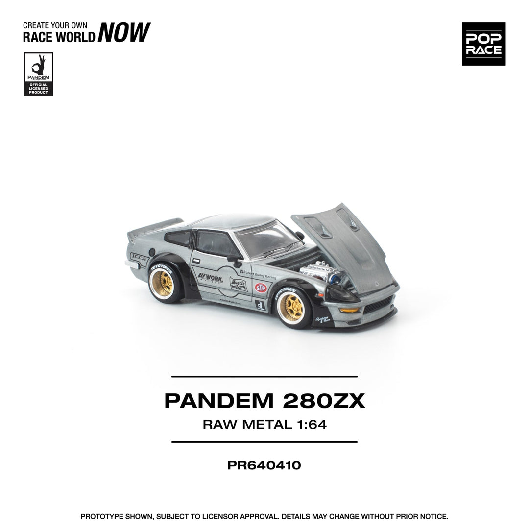 *Pre - Order* Pop Race - Pandem 280ZX - Raw Metal - Top CollectiblesDiecastPop Race