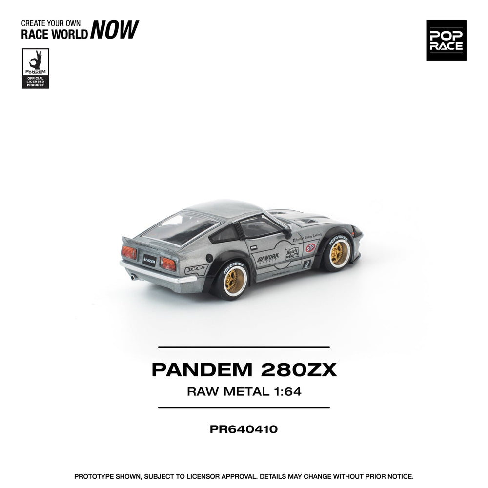 *Pre - Order* Pop Race - Pandem 280ZX - Raw Metal - Top CollectiblesDiecastPop Race