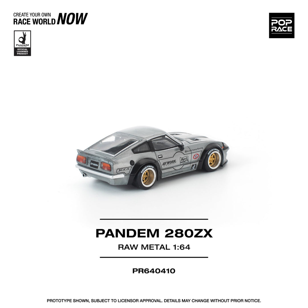 *Pre - Order* Pop Race - Pandem 280ZX - Raw Metal - Top CollectiblesDiecastPop Race