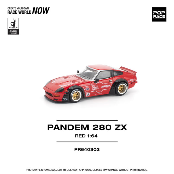 *Pre - Order* Pop Race - Pandem 280ZX - Red - Top CollectiblesDiecastPop Race