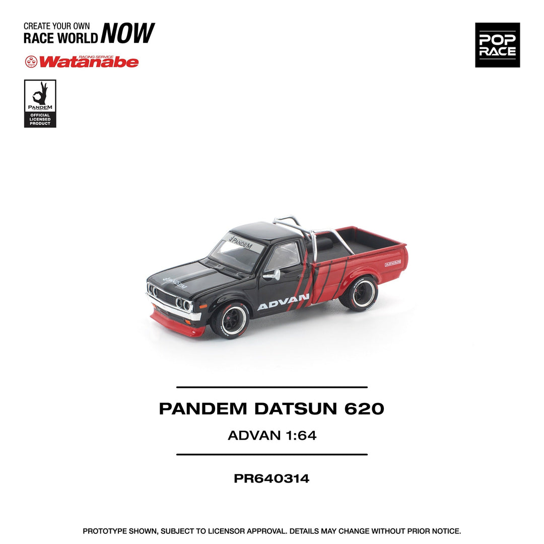 *Pre - Order* Pop Race - Pandem Datsun 620 - Advan - Top CollectiblesDiecastPop Race