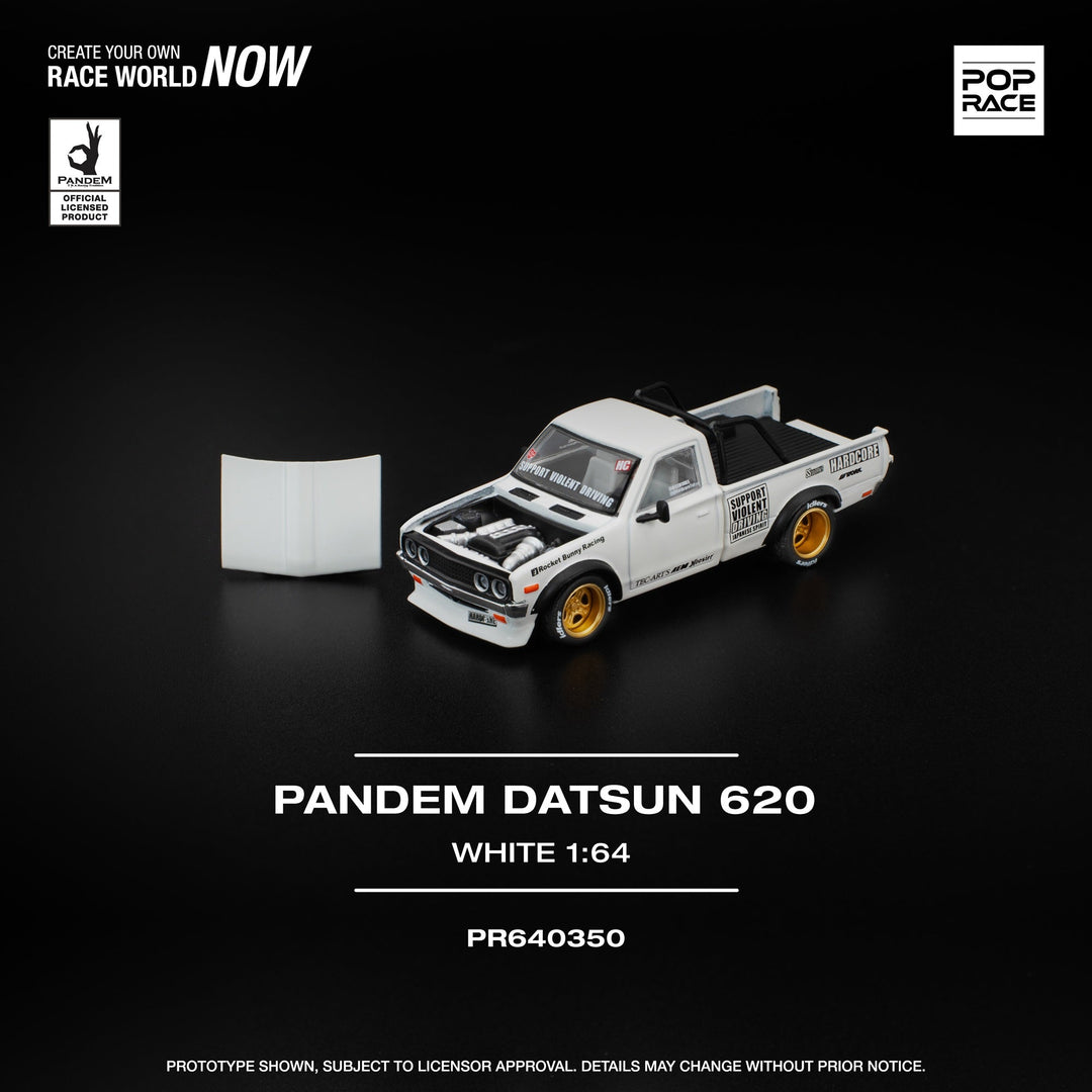 *Pre - Order* Pop Race - Pandem Datsun 620 - White - Top CollectiblesDiecastPop Race