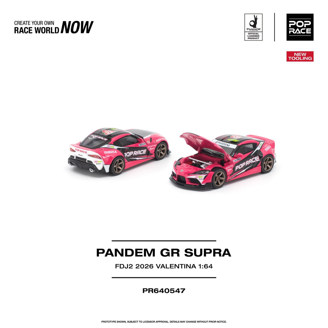 *Pre-Order* Pop Race - Pandem GR Supra FDJ2 - Valentina Piaz *New Tooling* - Top CollectiblesDiecastPop Race