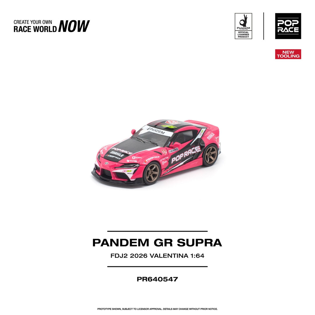 *Pre-Order* Pop Race - Pandem GR Supra FDJ2 - Valentina Piaz *New Tooling* - Top CollectiblesDiecastPop Race