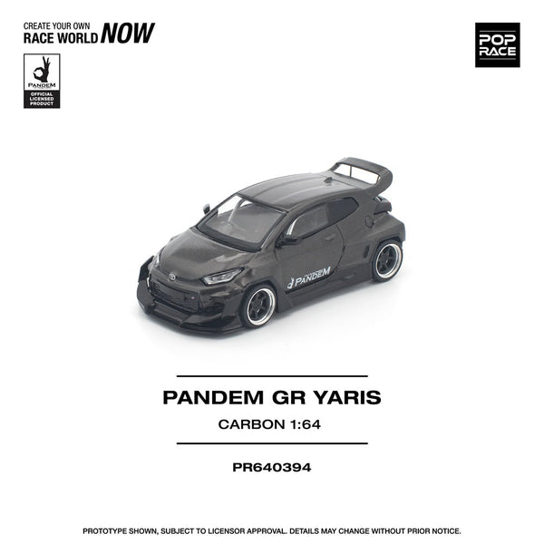 *Pre - Order* Pop Race - Pandem GR Yaris - Carbon - Top CollectiblesDiecastPop Race