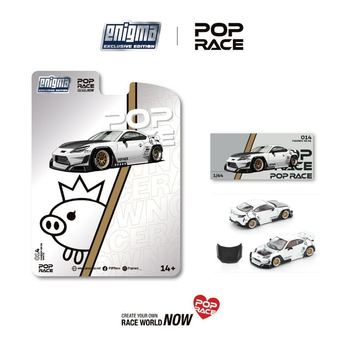 *Pre - Order* Pop Race - Pandem GR86 - Crystal White Pearl *Enigma Exclusive Edition* - Top CollectiblesDiecastPop Race
