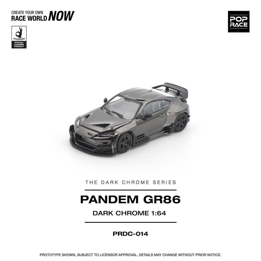 *Pre-Order* Pop Race - PANDEM GR86 - Dark Chrome - The Dark Chrome Series - Top CollectiblesDiecastPop Race