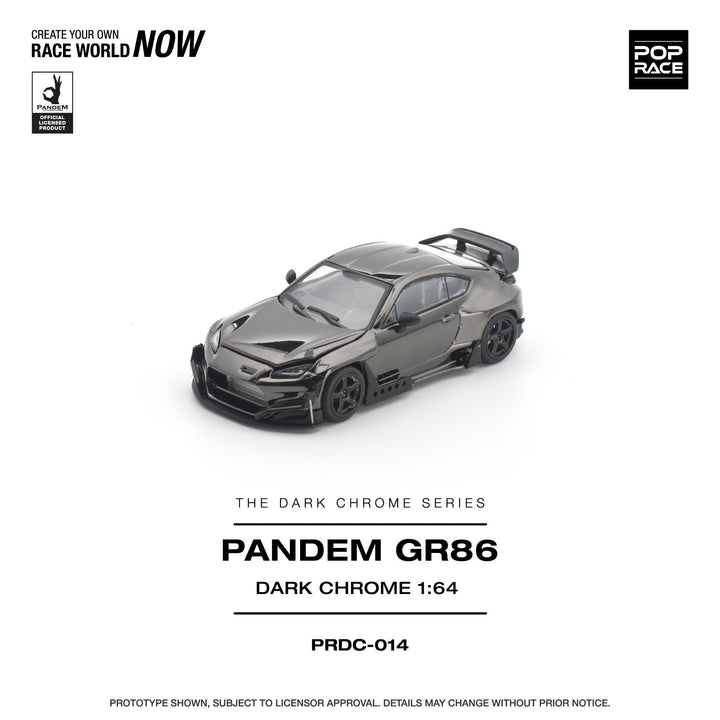 *Pre-Order* Pop Race - PANDEM GR86 - Dark Chrome - The Dark Chrome Series - Top CollectiblesDiecastPop Race