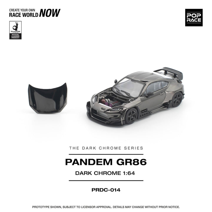 *Pre-Order* Pop Race - PANDEM GR86 - Dark Chrome - The Dark Chrome Series - Top CollectiblesDiecastPop Race