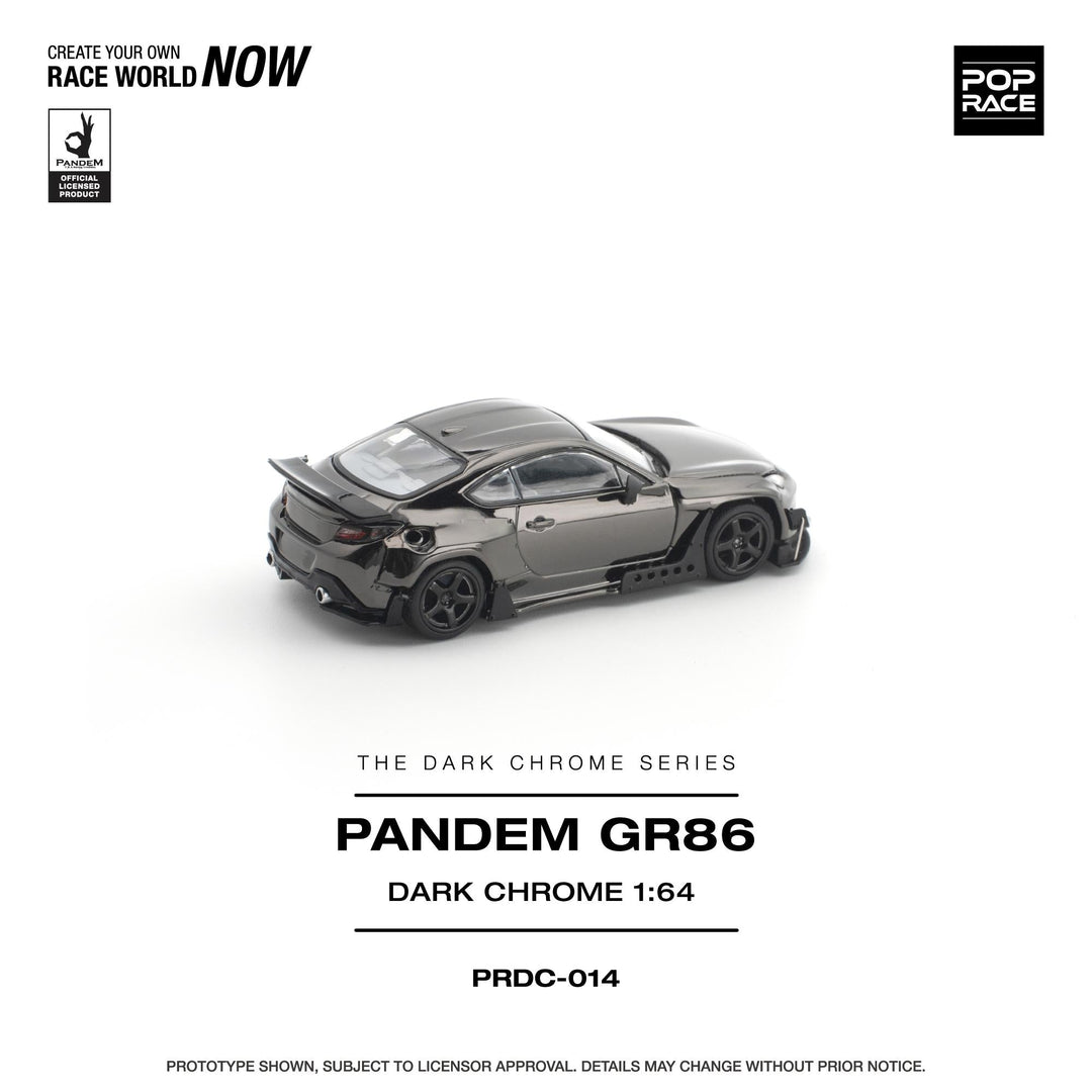 *Pre-Order* Pop Race - PANDEM GR86 - Dark Chrome - The Dark Chrome Series - Top CollectiblesDiecastPop Race