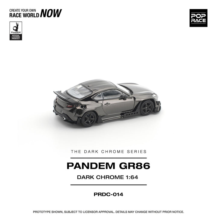 *Pre-Order* Pop Race - PANDEM GR86 - Dark Chrome - The Dark Chrome Series - Top CollectiblesDiecastPop Race
