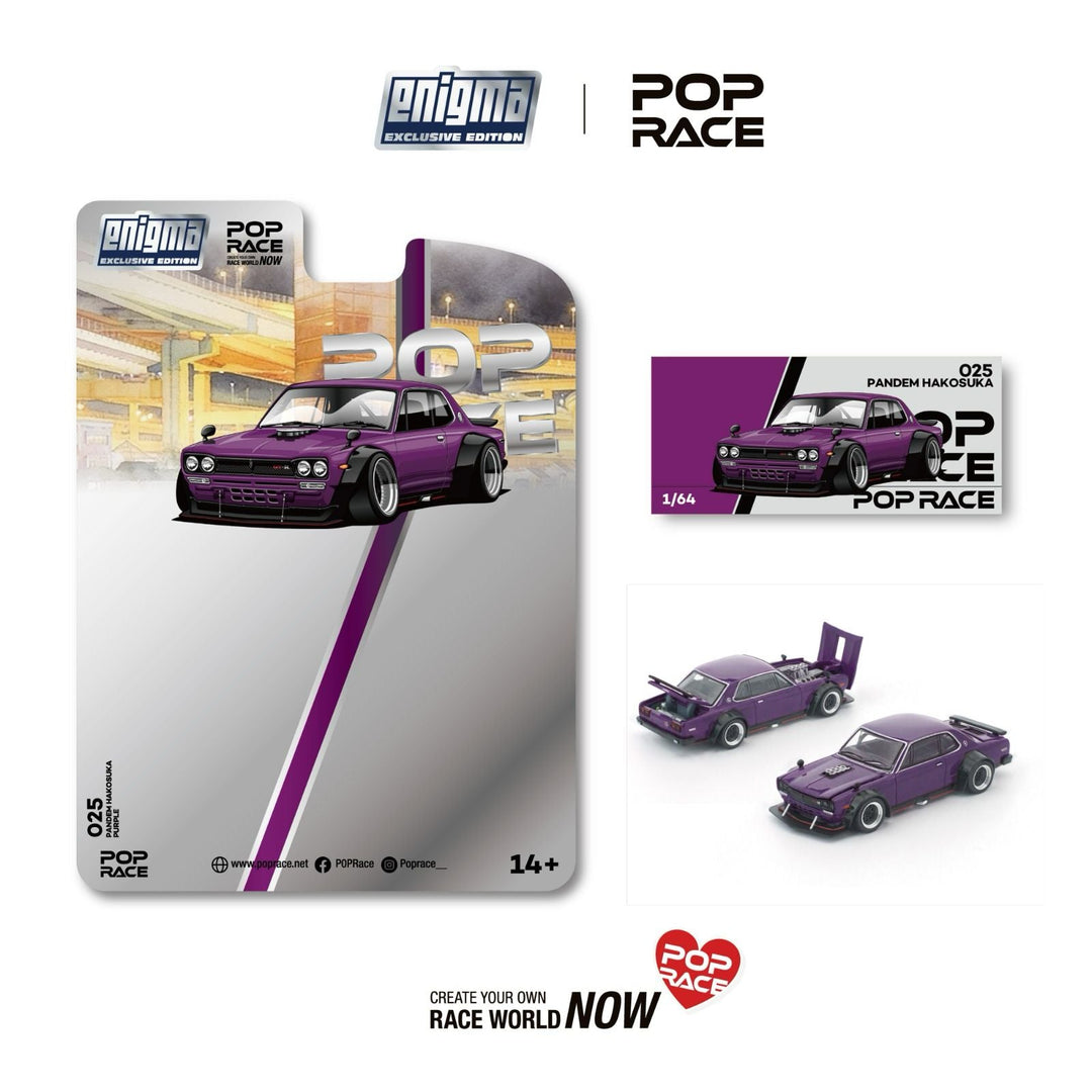 *Pre - Order* Pop Race - Pandem Hakosuka - Purple *Enigma Exclusive Edition* - Top CollectiblesDiecastPop Race