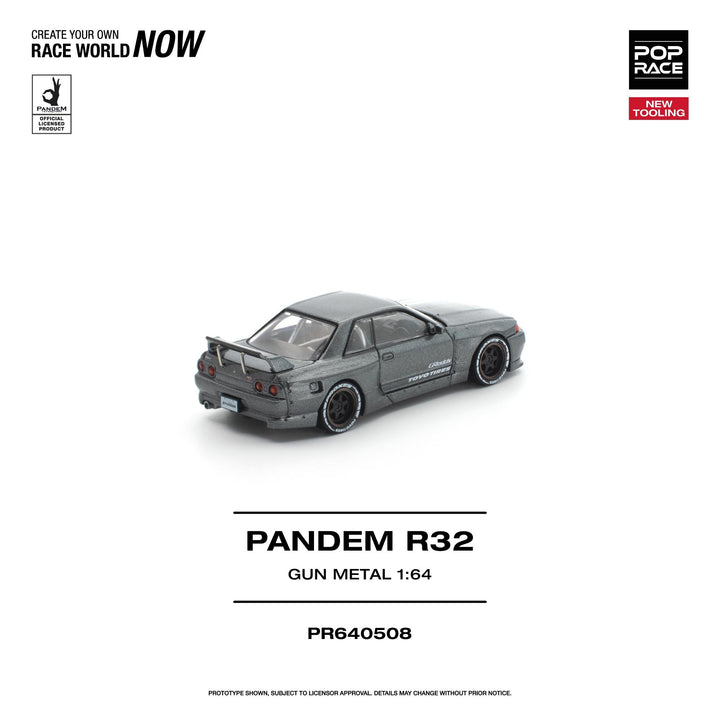 *Pre - Order* Pop Race - PANDEM R32 - Gun Metal - Top CollectiblesDiecastPop Race