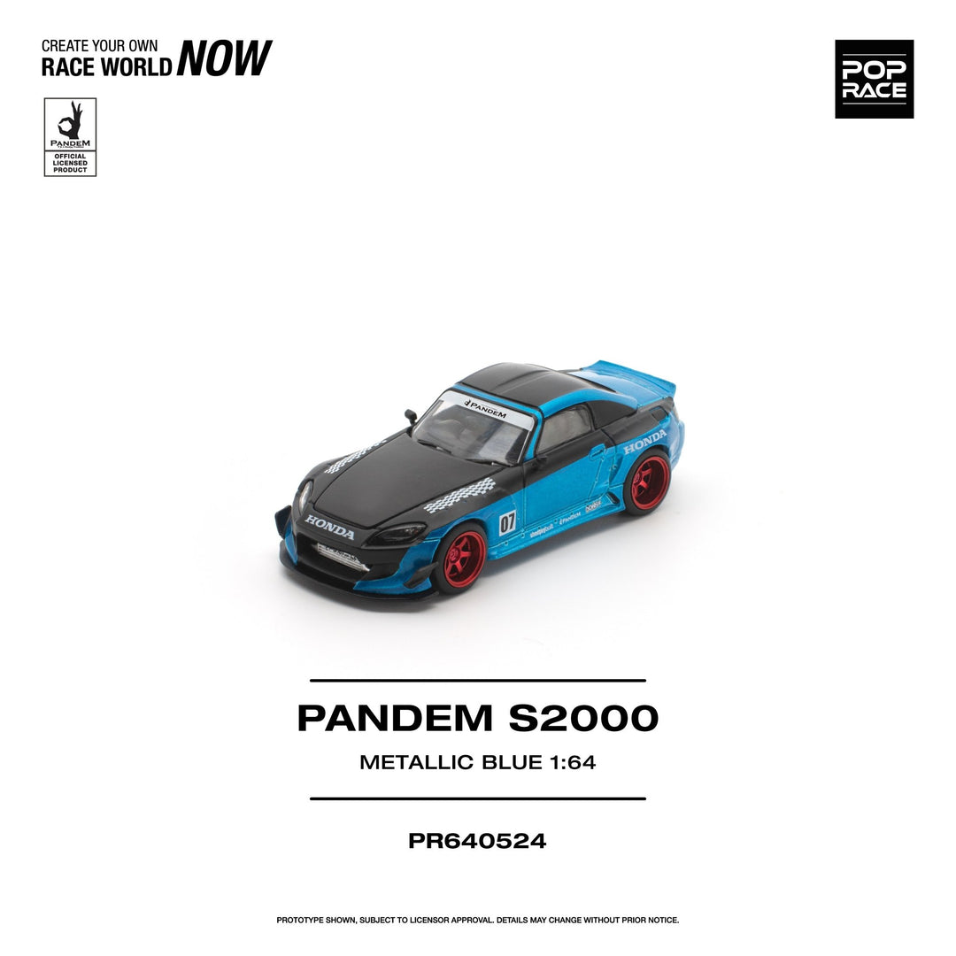*Pre - Order* Pop Race - PANDEM S2000 - Metallic Blue - Top CollectiblesDiecastPop Race