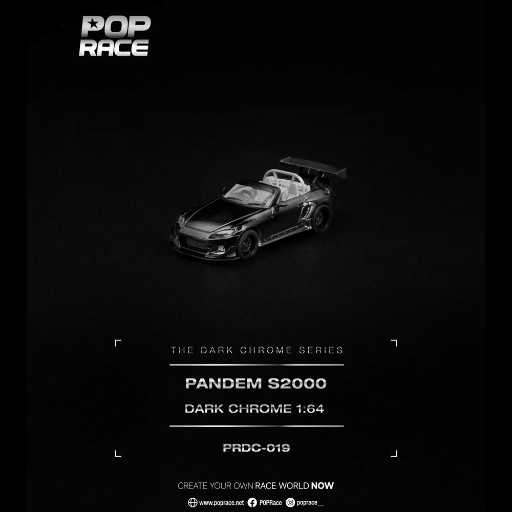 *Pre-Order* Pop Race - Pandem S2000 - The Dark Chrome Series - Top CollectiblesDiecastPop Race