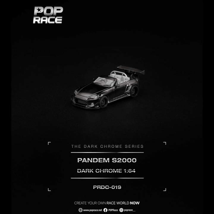 *Pre-Order* Pop Race - Pandem S2000 - The Dark Chrome Series - Top CollectiblesDiecastPop Race