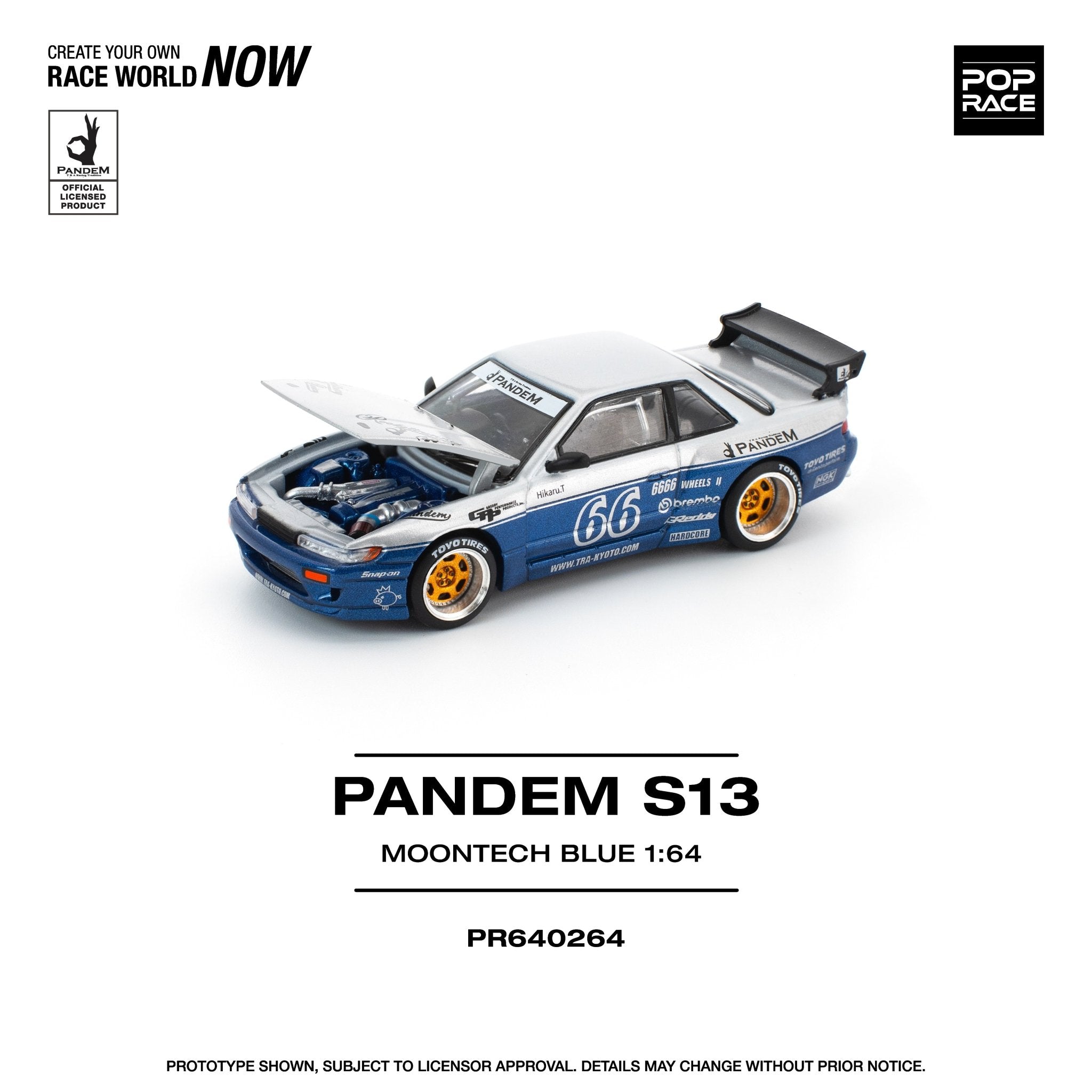 Pop Race - Pandem Silvia S13 - Moontech Blue – Top Collectibles