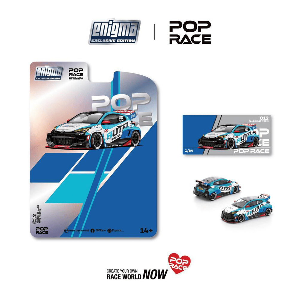 *Pre - Order* Pop Race - Pandem Toyota GR Yaris - AUTO FINESSE *Enigma Exclusive Edition* - Top CollectiblesDiecastPop Race