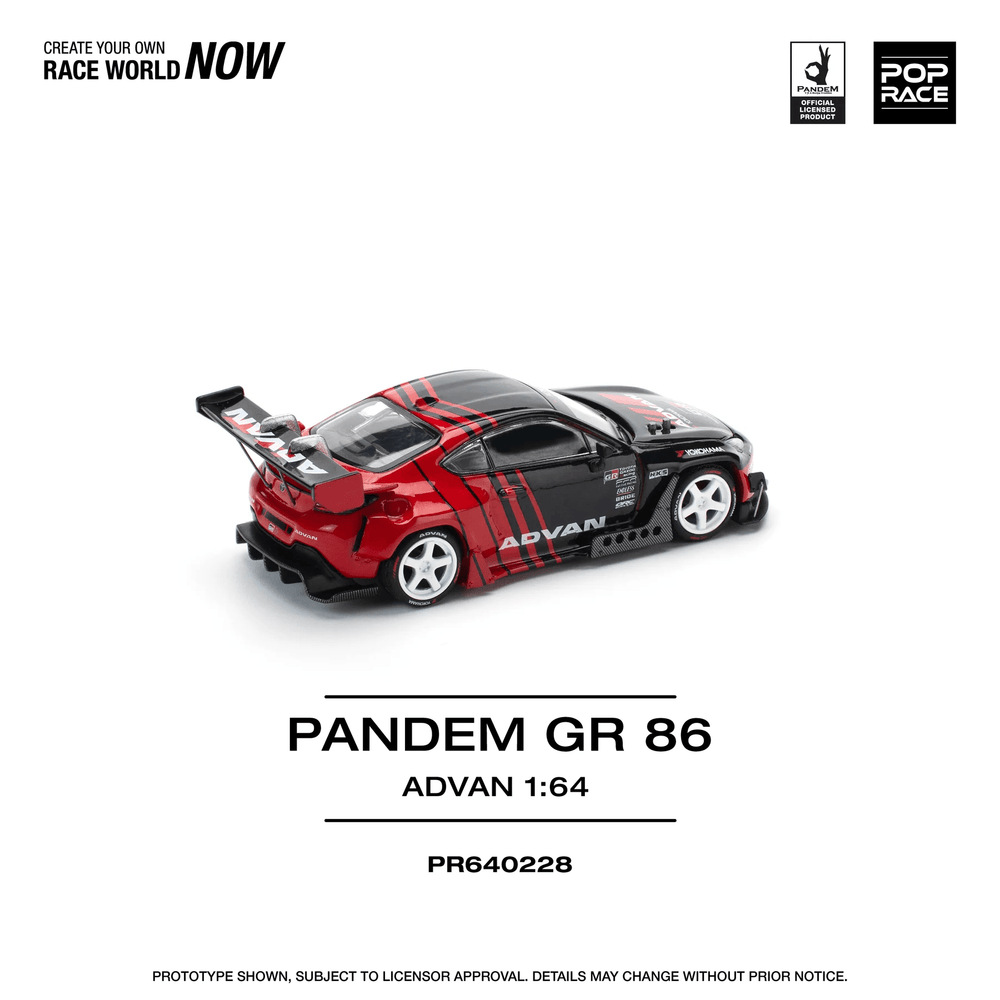 *Pre - Order* Pop Race - Panden GR86 - Advan - Top CollectiblesDiecastPop Race