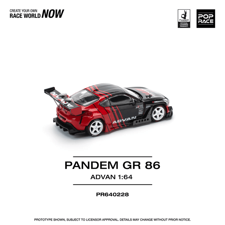 *Pre - Order* Pop Race - Panden GR86 - Advan - Top CollectiblesDiecastPop Race