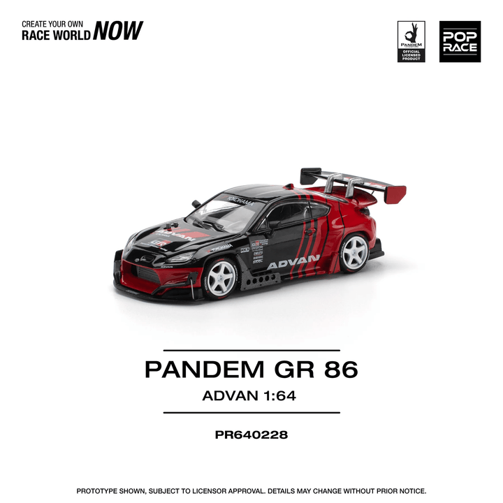 *Pre - Order* Pop Race - Panden GR86 - Advan - Top CollectiblesDiecastPop Race