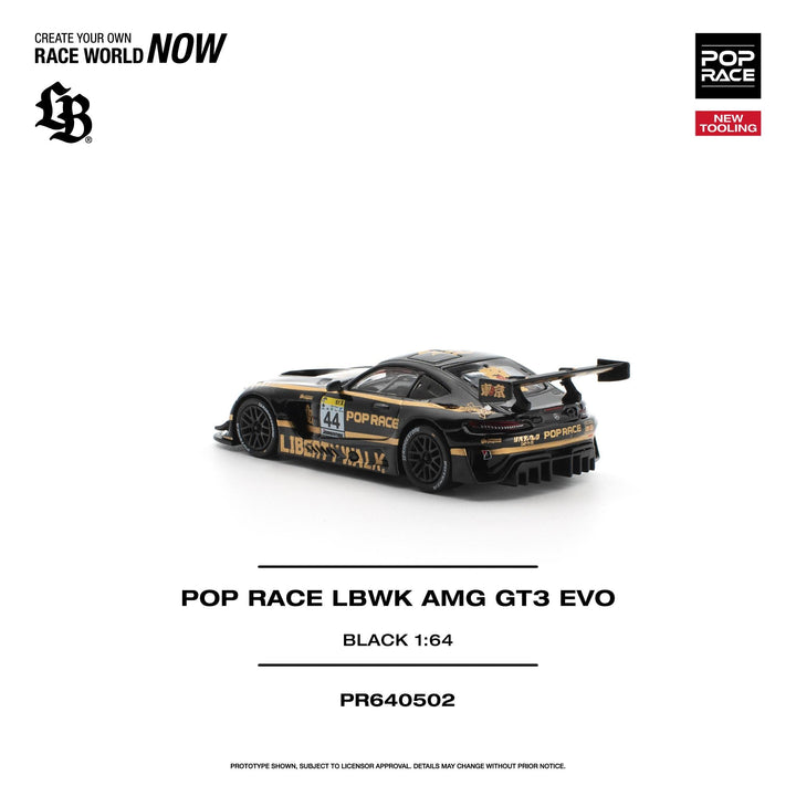 *Pre-Order* Pop Race - POP RACE LBWK AMG GT3 EVO - Black - Top CollectiblesDiecastPop Race