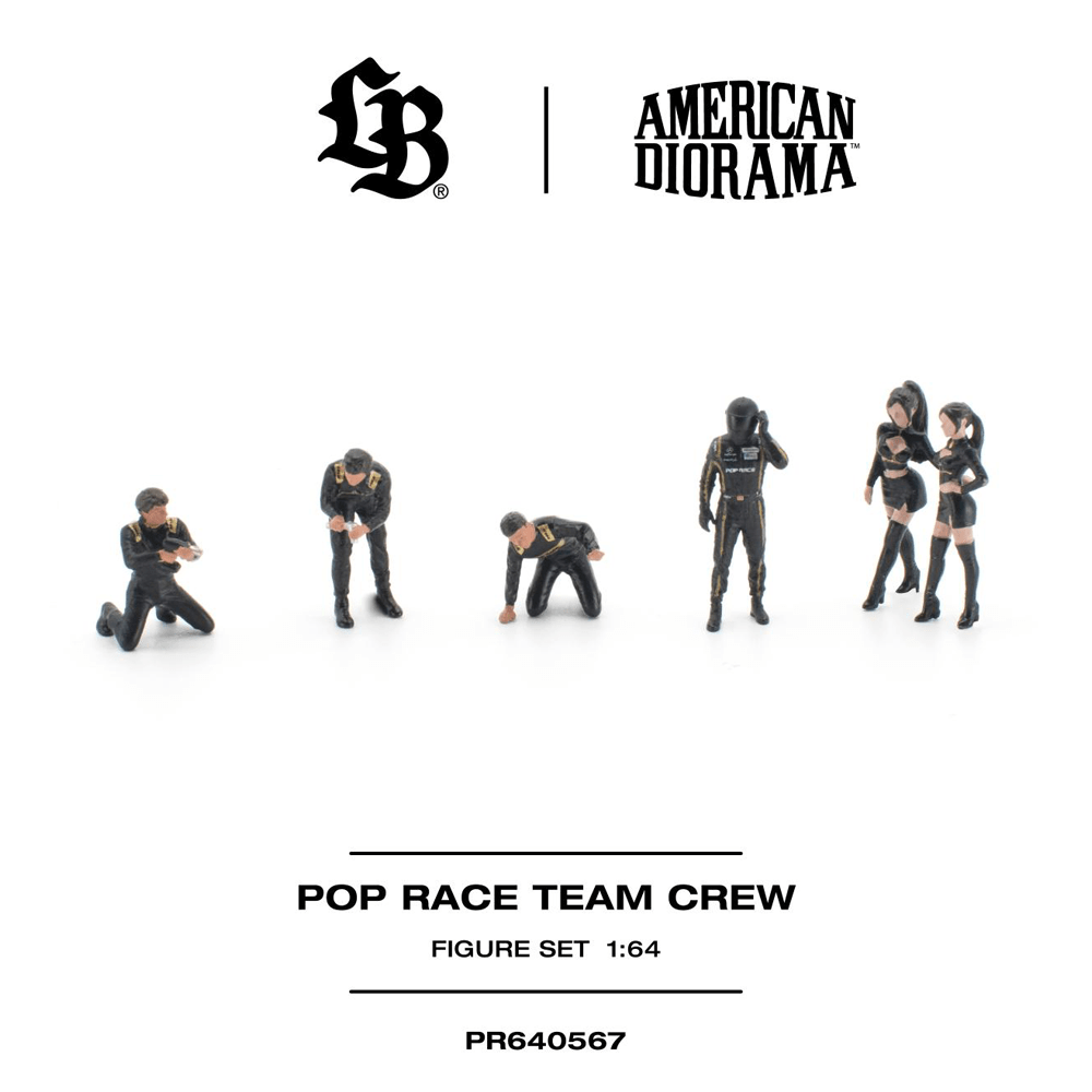*Pre-Order* Pop Race - POP RACE TEAM CREW (6 Figures) - Top CollectiblesDiecastPop Race