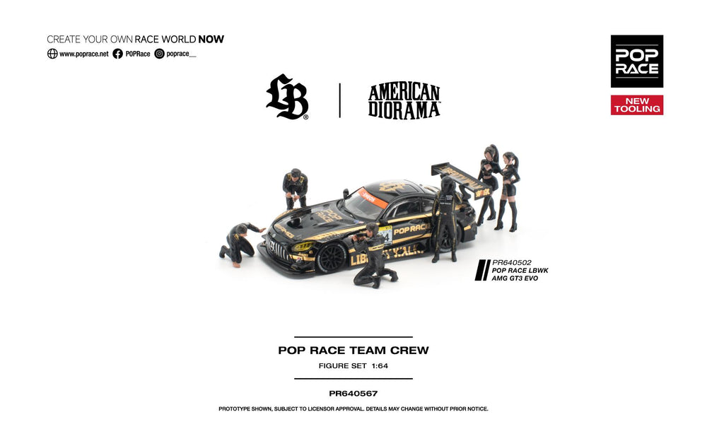 *Pre-Order* Pop Race - POP RACE TEAM CREW (6 Figures) - Top CollectiblesDiecastPop Race
