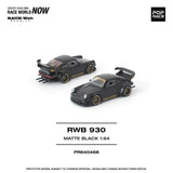 *Pre - Order* Pop Race - Porsche 911 RWB (930) - Matte Black - Top CollectiblesDiecastPop Race