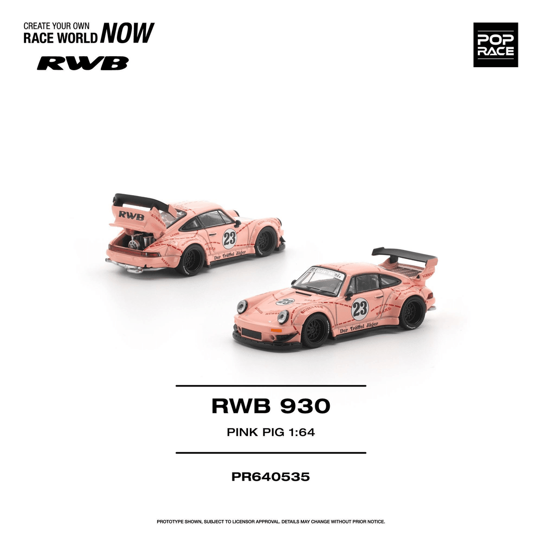 *Pre-Order* Pop Race - RWB 930 "Pink Pig" - Top CollectiblesDiecastPop Race
