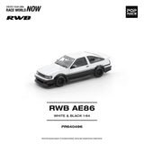 *Pre - Order* Pop Race - RWB AE86 - White & Black - Top CollectiblesDiecastPop Race