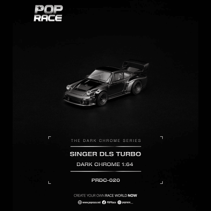 *Pre-Order* Pop Race - Singer DLS Turbo - The Dark Chrome Series - Top CollectiblesDiecastPop Race