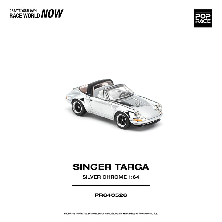 *Pre-Order* Pop Race - Singer Targa - Silver Chrome - Top CollectiblesDiecastPop Race