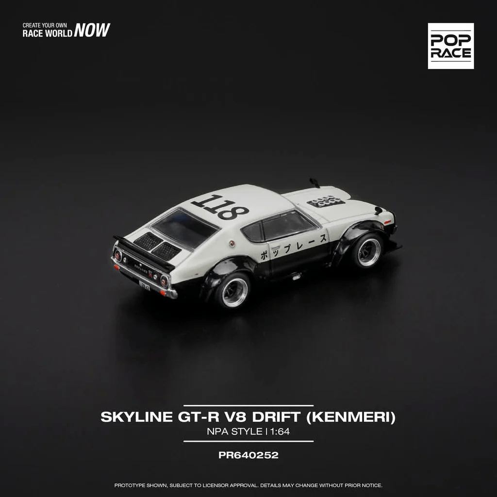 *Pre - Order* Pop Race - Skyline GT - R V8 Drift (Kenmeri) - NPA Style - Top CollectiblesDiecastPop Race