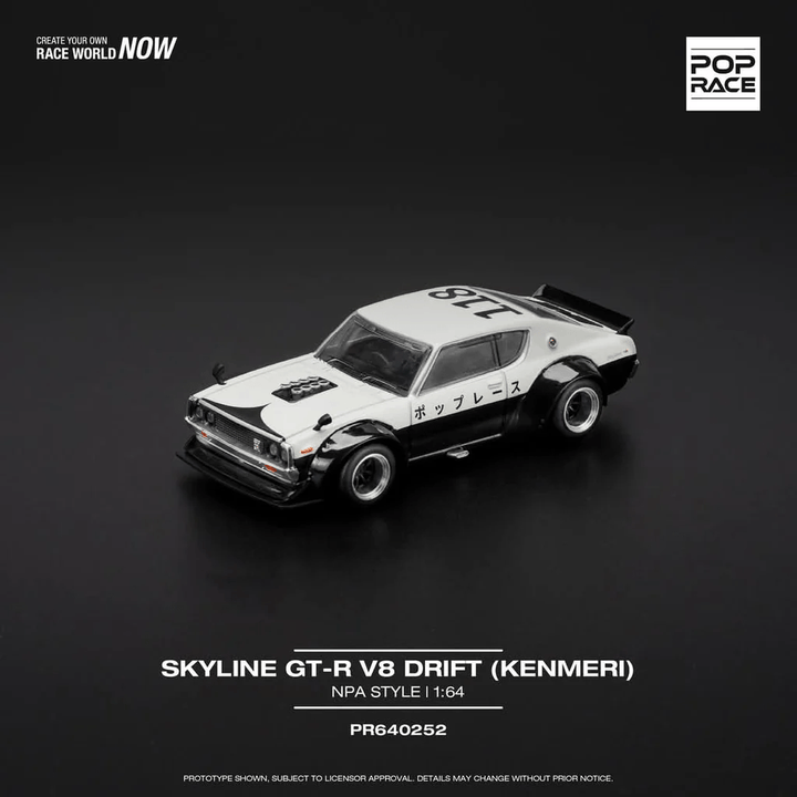 *Pre - Order* Pop Race - Skyline GT - R V8 Drift (Kenmeri) - NPA Style - Top CollectiblesDiecastPop Race