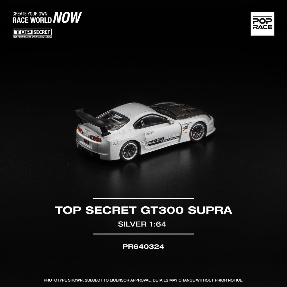 *Pre - Order* Pop Race - Top Secret GT300 Supra - Silver - Top CollectiblesDiecastPop Race