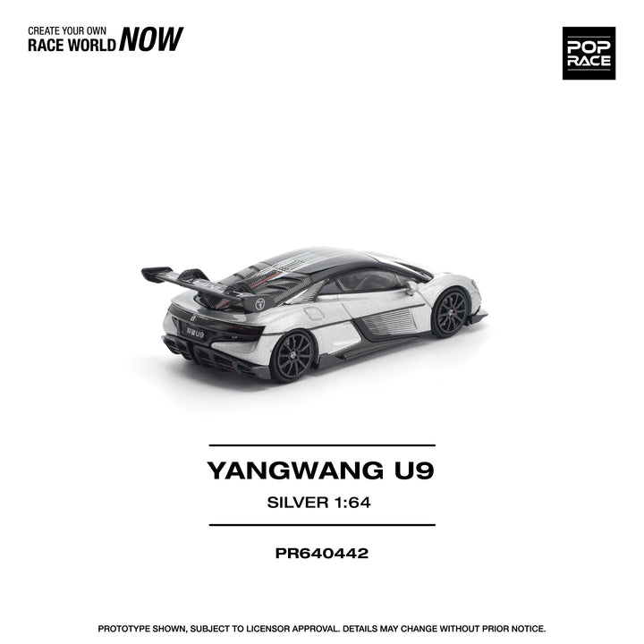 *Pre - Order* Pop Race - Yangwang U9 - Silver - Top CollectiblesDiecastPop Race