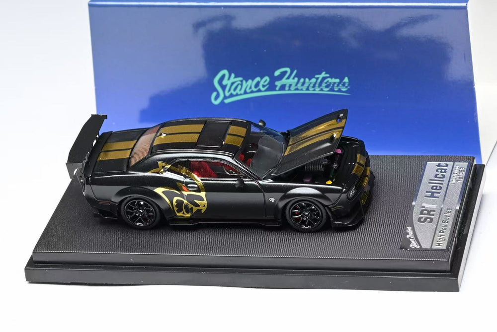 *Pre - Order* Stance Hunters - Challenger SRT Hellcat Matt Black Midnight Eclipse - Top CollectiblesDiecastStance Hunters