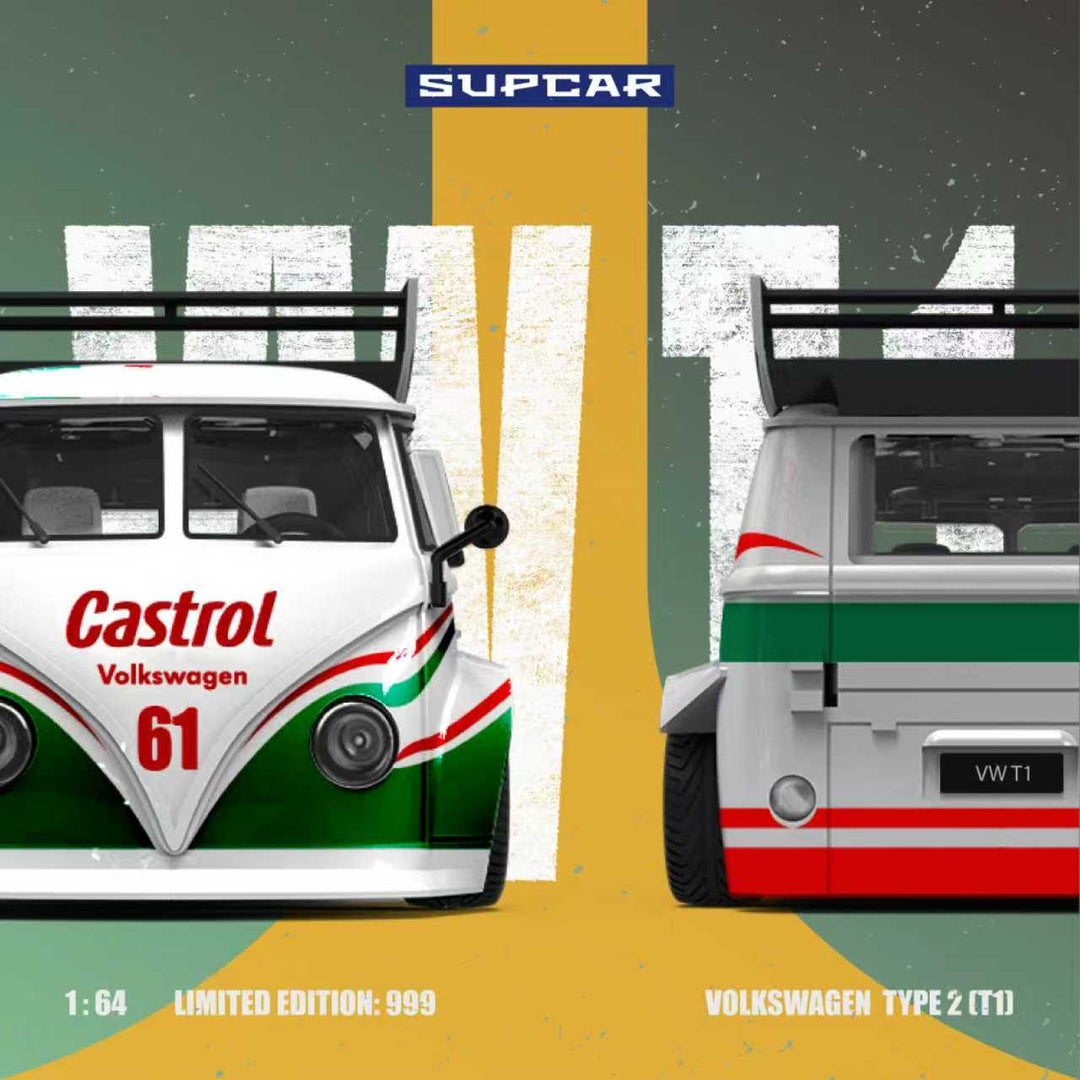 *Pre - Order* SUPCAR - Volkswagen T1 - Castrol 61 - Top CollectiblesDiecastSUPCAR