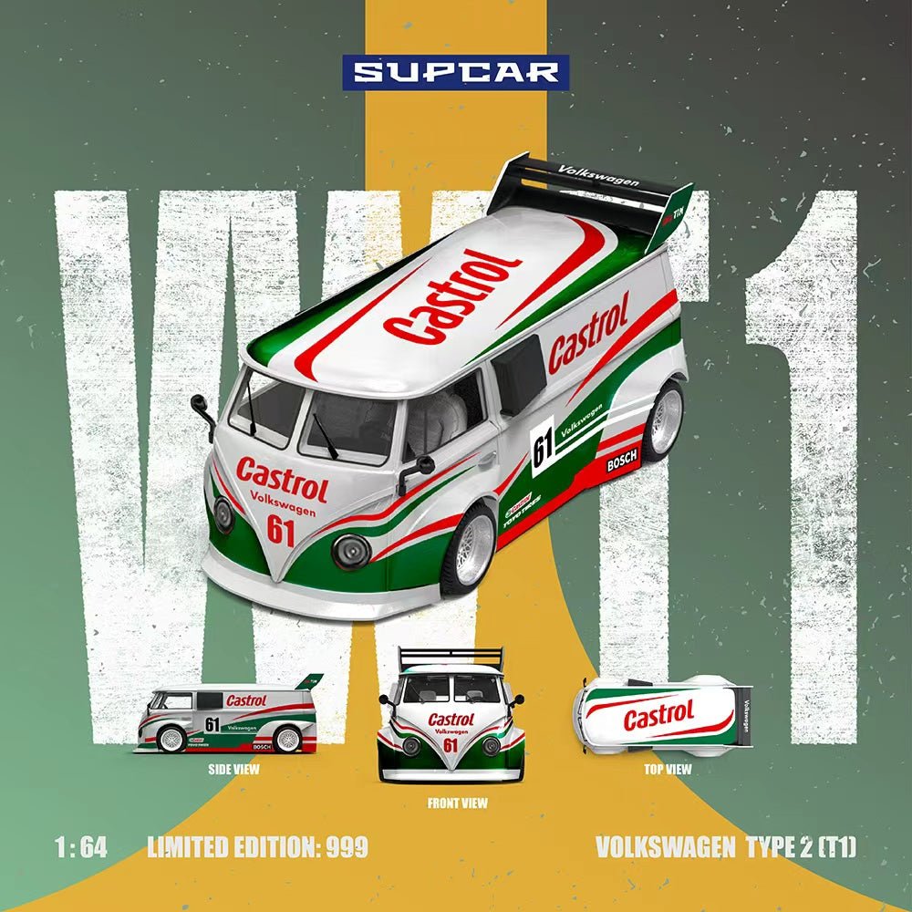 *Pre - Order* SUPCAR - Volkswagen T1 - Castrol 61 - Top CollectiblesDiecastSUPCAR
