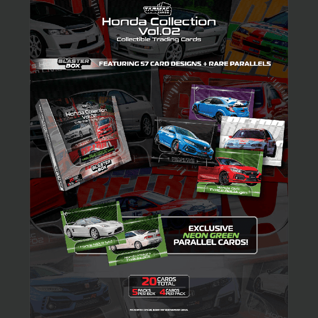 *Pre-Order* Tarmac Cards - Honda Collection Vol. 2 Trading Cards (Blaster Box) – Limited Edition - Top CollectiblesDiecastTarmac Works