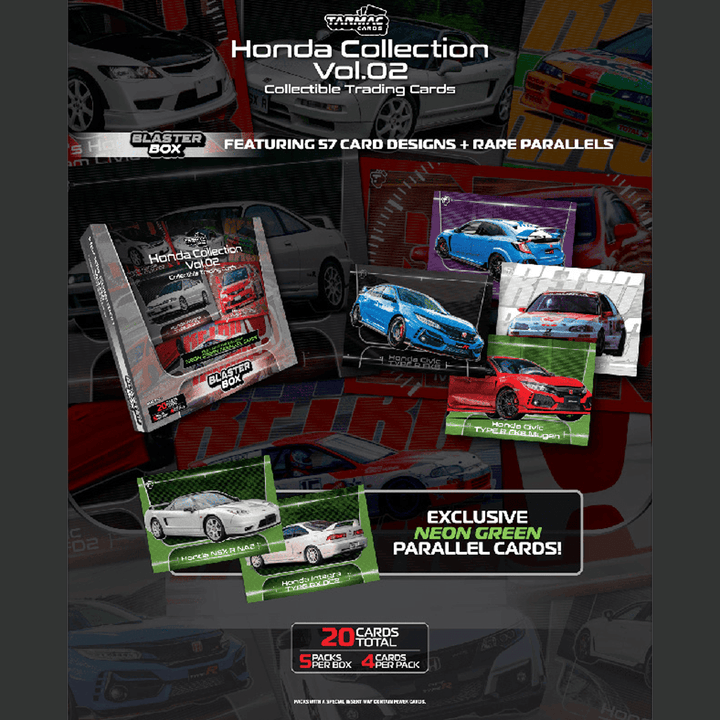 *Pre-Order* Tarmac Cards - Honda Collection Vol. 2 Trading Cards (Blaster Box) – Limited Edition - Top CollectiblesDiecastTarmac Works
