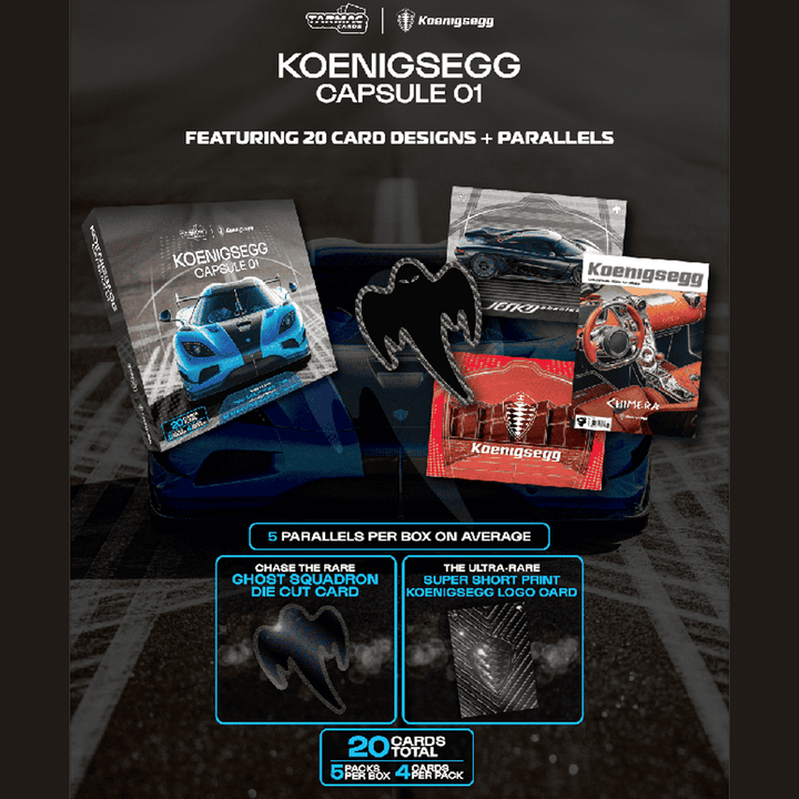 *Pre-Order* Tarmac Cards - Koenigsegg Capsule 01 Trading Cards – Limited Edition - Top CollectiblesDiecastTarmac Works