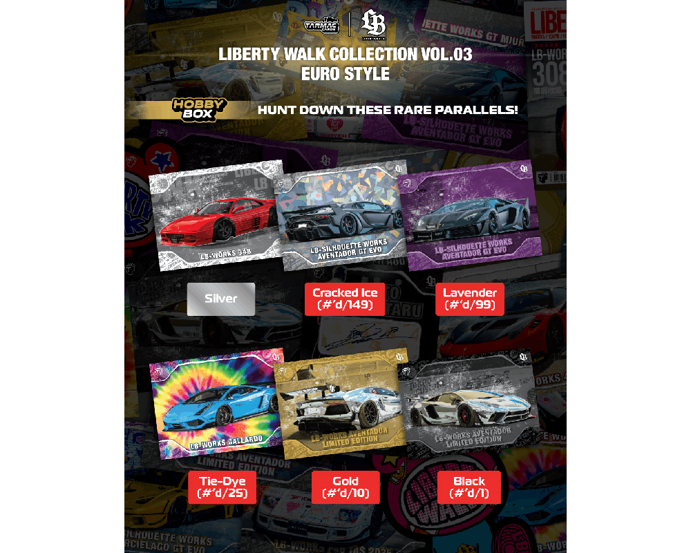 *Pre-Order* Tarmac Cards - Liberty Walk Collectible Trading Cards Volume 3 Euro Style – Hobby Box – Limited Edition - Top CollectiblesDiecastTarmac Works