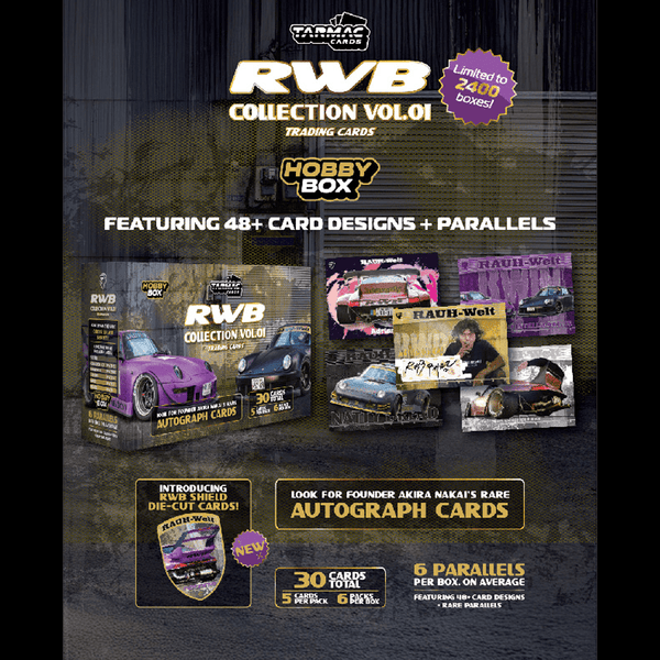 *Pre - Order* Tarmac Cards - RWB Collectible Trading Cards Vol. 01 Hobby Box – Limited Edition - Top CollectiblesDiecastTarmac Works