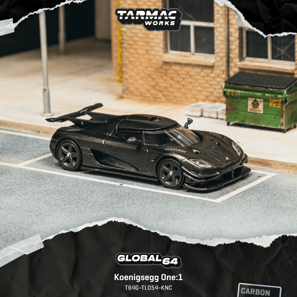 *Pre - Order* Tarmac Works - Koenigsegg One:1 - Carbon - Global64 Series - Top CollectiblesDiecastTarmac Works