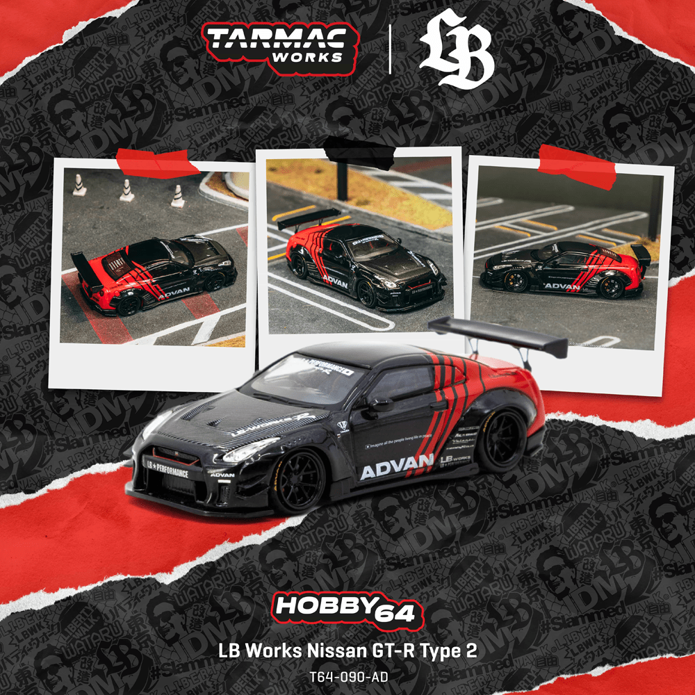 *Pre - Order* Tarmac Works - LB Works Nissan GT - R Type 2 Advan - Hobby64 Series - Top CollectiblesDiecastTarmac Works